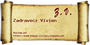Zadravecz Vivien névjegykártya
